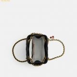  Túi Đeo Chéo Coach Jade Drawstring Bag With Quilting Black CER88 