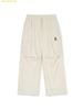 Quần Dài Túi Hộp MLB Women's Basic Stretch Fleece Cargo Wide Pants BOS (D.Cream) 3FWPB0746-43CRD