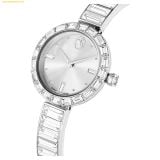  Đồng Hồ Swarovski Matrix bangle watch Swiss Made, Crystal bracelet, White, Stainless Steel 5677487 