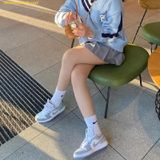  Giày Thể Thao Nike Air Jordan 1 Low White Wolf Grey W DC0774-105 - Xám Trắng 