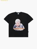  Áo Phông ADLV Baby Face Pie Boy Short Sleeve T-Shirt - Đen 