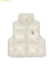  Áo Khoác Phao Ghile MLB Women's Basic Glossy Crop Padded Vest BOS (D.Cream) 3FDVB2046-43CRD Trắng 