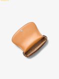  Túi Đeo Vai Michael Kors MK Mila Medium Leather Messenger Bag Nâu 
