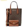 Túi Tote Michael Kors Vincent Small Signature Logo Convertible Tote Bag with 35F4G2VT1B Nâu Logo