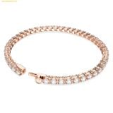  Vòng Tay, Lắc Tay Swarovski Matrix Tennis bracelet Round cut, SKU 5657657, Rose gold 