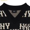  Áo Ghile Len MLB Classic Monogram Front Pattern Overfit Vest NY (Black) 3AKPM0331-50BKS Đen 