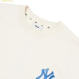  Áo Sweater MLB Paisley Man-to-Man New York Yankees Sweatshirts Unisex White 3AMTI0121-50CRS 