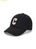 Mũ Lưỡi Trai MLB Basic Canvas Leather Logo Structure Ball Cap CLE 3ACPVL94N-45BKS Màu Đen