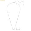  Bộ Dây Chuyền Và Bông Tai Swarovski Mesmera set Mixed cuts, White, Rhodium plated 5665829 