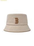  Mũ Bucket MLB Basic Canvas Leather Logo Bucket Hat BOS 3AHTVL14N-43CRD Begi 