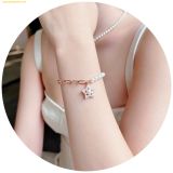  Vòng Tay, Lắc Tay Swarovski Stella Bracelet Crystal Pearls Star White Rose Gold-Tone Plated Medium 5645461 