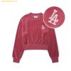  Áo Sweat Crop MLB Women's Basic Velvet Crop Man-to-Man LA (Pink) 3FMTB0924-07PKS 