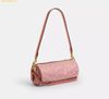  Túi Đeo Vai Coach Barrel Bag In Signature Canvas Melon Pink CDY79 
