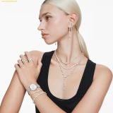  Vòng Tay, Lắc Tay Swarovski Constella bangle Crystal pearl, Round cuts, Silver 5705618 
