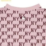  Áo Sweat MLB Classic Monogram Full-Panel Pattern Jacquard Overfit Man-to-Man NY (L.Pink) 3AMTM0334-50PKL 