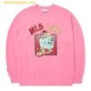 Áo Sweater MLB long-sleeved T-shirt PQJ 3AMTL0224-07PKS LIKE cartoon overfit man-to-man Hồng