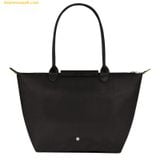  Túi Tote Longchamp Le Pliage Green Size L Tote bag Black Noir - Recycled canvas Đen 