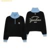  Áo Sweat MLB Women's Varsity Crop Half-Zip Sweater NY (Black) 3FKPV0134-50BKS 