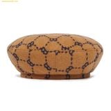  Mũ Nồi MLB Diamond Monogram Wool Jacquard Beret B (D.Beige) 3ACBMW126-43BGD 