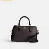 Túi Xách Dáng Trống Coach Rowan Satchel Bag In Signature Canvas Black CV961