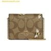  Ví Coach Mini Wallet On A Chain In Signature Canvas With Bee Print Màu Gold Khaki - C8677 