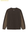  Áo Tay Dài MLB Basic Outdoor Colorblock Cursive Woven Man-to-Man New York Yankees 3AMTB0754-50BRS Nâu 