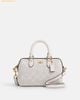  Túi Trống Đeo Chéo Coach Mini Rowan Crossbody - CW329 Trắng Logo 