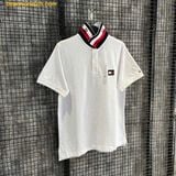  Áo Polo Tommy Hilfiger White Polo Shirt with Logo & Contrast Collar T-shirt Trắng 