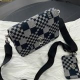  ÁTúi Đeo Chéo MLB Caro Jacquard Crossbody New York Yankees 3ACRM062N-43BKS Màu Đen 