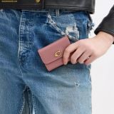  Ví Gập Coach Essential Card Holder Wallet Peony CZ111 