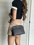  Túi Đeo Chéo Michael Kors Jet Set Travel Medium Dome Crossbody Bag Black 35F1GTVC6T 