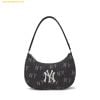 Túi Đeo Vai MLB Monogram Denim Hobo Bag New York Yankees - Đen 3ABQS224N-50NYD