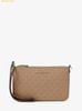  Túi Đeo Vai Michael Kors Jet Set Small Signature Logo Convertible Wristlet Camel 35T4GTVW5B 