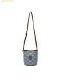  Túi Đeo Chéo MLB Classic Monogram Vintage Denim Mini Bucket Bag New York Yankees (Size 19) 3ABMMV55N-50BLL - Xanh 