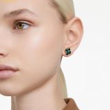  Bông Tai, Khuyên Tai Swarovski Idyllia stud earrings Clover, Green, Gold-tone plated 