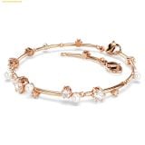  Vòng Tay Swarovski Constella bracelet Crystal pearl, Round cuts, White, Rose gold-tone plated 5729505 
