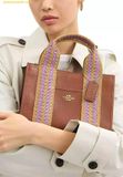  Túi Tote Vuông Coach Smith Tote Bag 24 Redwood Multi CBG91 Nâu 