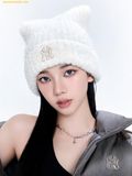  Mũ Len MLB Plush Meow Beanie New York Yankees 3ABNB1156-50CRS 