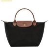  Túi Xách LongChamp Le Pliage Original Size S Handbag Black - Recycled Canvas 