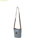  Túi Đeo Chéo MLB Classic Monogram Vintage Denim Mini Bucket Bag New York Yankees (Size 19) 3ABMMV55N-50BLL - Xanh 