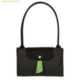  Túi Tote Longchamp Le Pliage Green Size L Tote bag Black Noir - Recycled canvas Đen 