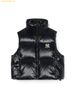  Áo Khoác Phao Ghile MLB Women's Basic Glossy Crop Padded Vest NY (Black) 3FDVB2046-50BKS Đen 