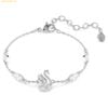 Lắc Tay Swarovski Swan bracelet Mixed cuts, Swan, White, Rhodium plated 5758682 