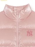  Áo Khoác Phao MLB Women's Crop Metallic Glossy Curved Padded NY (Mg.Pink) 3FDJB2346-50PKM Hồng 