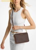  Túi Đeo Chéo Michael Kors Jet Set Large Printed Logo Crossbody Bag 35F8GTTC3B Brown 