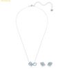  Bộ Dây Chuyền Và Bông Tai Swarovski Lifelong Bow set Bow, Blue, Rhodium plated 5723554 