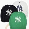  Áo Nỉ Sweater MLB Monogram Logo Overfit Sweatshirt New York Yankees 3Amtm0124 Màu xanh lá đen trắng 