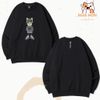  Áo Sweat Lifework Mono Hip Dog Sweatshirt Lw221Mt106 In Hình Chó Đại Ca Đội Nón Màu Đen 