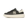  Giày Thể Thao MLB Chunky Classic A Saffiano New York Yankees 3Asxccs3N Màu Đen Đế Trắng Logo NY 
