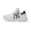  Giày Thể Thao MLB Bigball Chunky Denim Monogram New York Yankees 3ASHBDM4N-50BKS Màu Trắng Logo NY Đen 